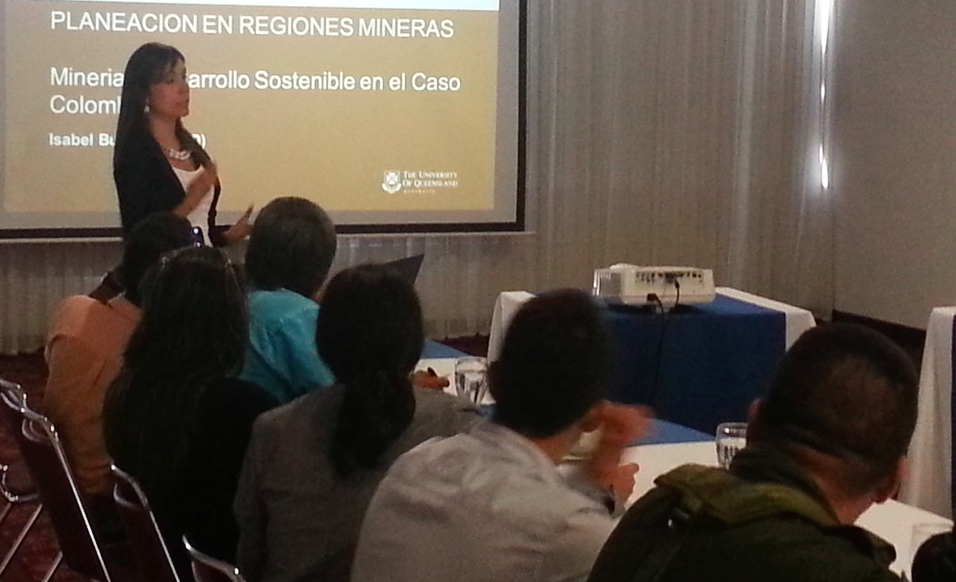 Speaking to local governments on sustainable mining regions, Colombia