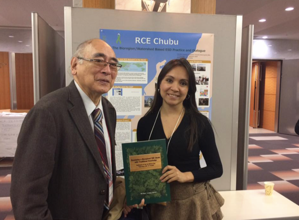 Presenting research with a colleague in Japan