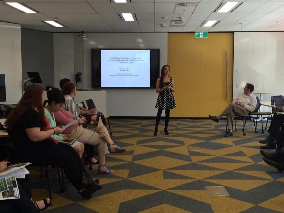 Leading a Stakeholder Workshop and Consultation with the UN Regional Centre of Expertise, Western Sydney University, Sydney, Australia
