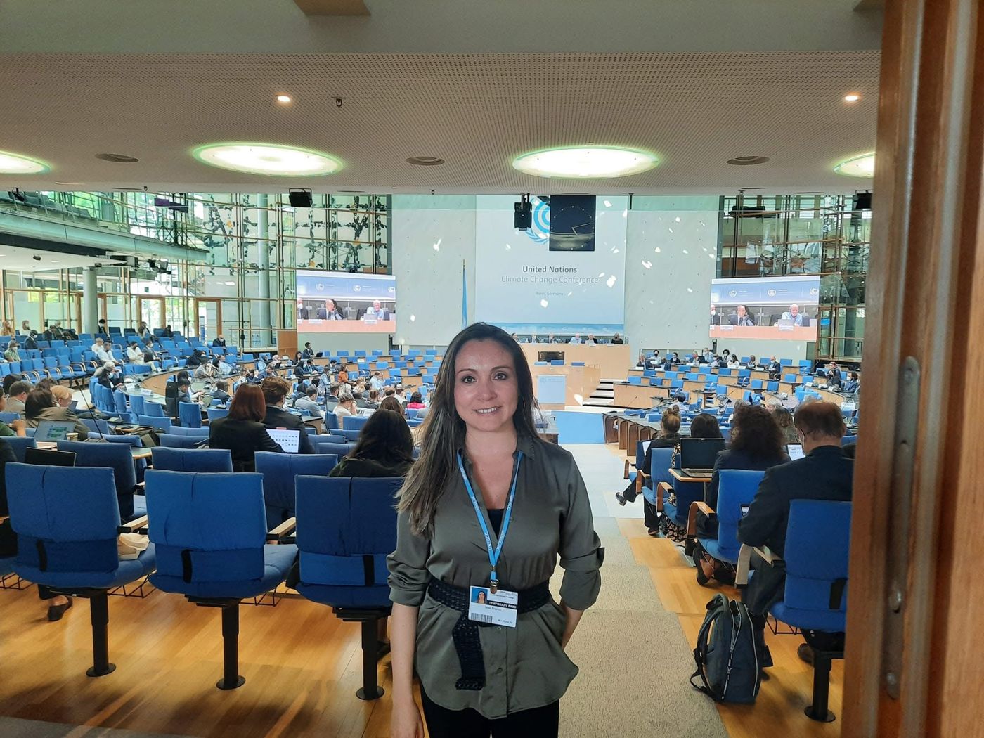 Dr Isabel B. Franco in Bonn, Germany, attending preparations for the COP
